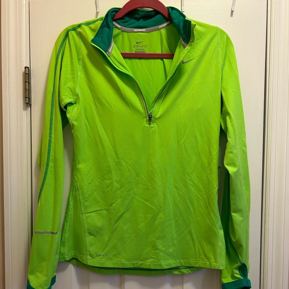 Nike Dry Fit neon green long sleeve. Size Small